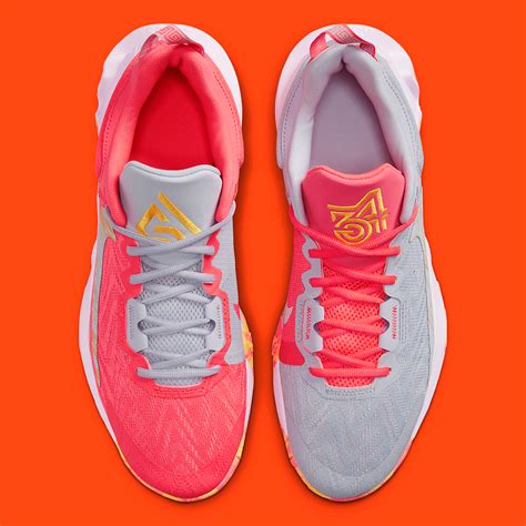 pink and orange basketball shoes